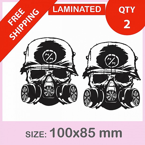 Metal Mulisha, QTY 2, DECAL STICKER (LAMINATED) Die Cut for Car ,Ute, Caravan